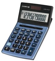 OLYMPIA LCD-4112 Tischrechner stahlblau/schwarz