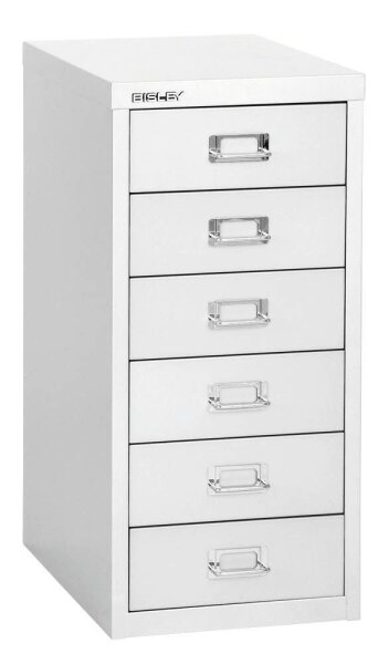 BISLEY MultiDrawer™ L296 Schubladenschrank verkehrsweiß 6 Schubladen 27,8 x 38,0 x 59,0 cm, 1 St.