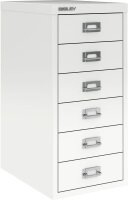 BISLEY MultiDrawer™ L296 Schubladenschrank verkehrsweiß 6 Schubladen 27,8 x 38,0 x 59,0 cm, 1 St.