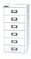 BISLEY MultiDrawer™ L296 Schubladenschrank verkehrsweiß 6 Schubladen 27,8 x 38,0 x 59,0 cm, 1 St.