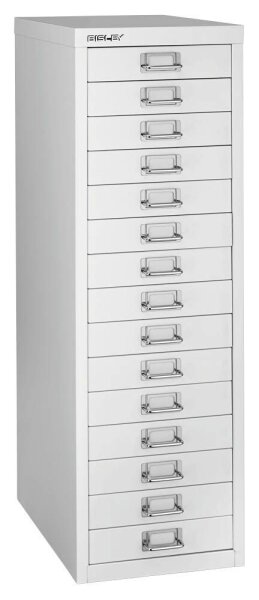 BISLEY MultiDrawer™ L3915 Schubladenschrank verkehrsweiß 15 Schubladen 27,8 x 38,0 x 85,7 cm, 1 St.