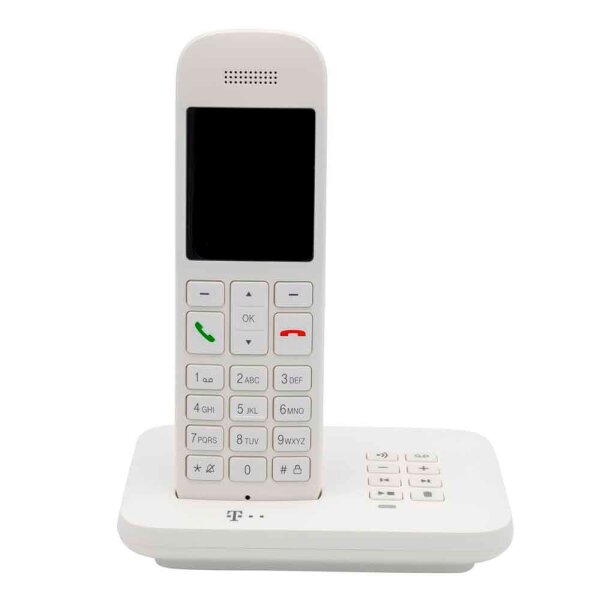 Telekom Sinus A12 Schnurloses Telefon mit Anrufbeantworter weiß