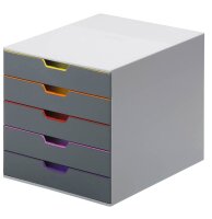 DURABLE Schubladenbox VARICOLOR®  dunkelgrau mit...