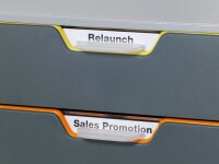DURABLE Schubladenbox VARICOLOR®  dunkelgrau mit bunten Farblinien 760527, DIN A4 mit 5 Schubladen, 1 St.