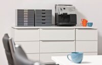 DURABLE Schubladenbox VARICOLOR®  dunkelgrau mit bunten Farblinien 760527, DIN A4 mit 5 Schubladen, 1 St.