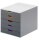 DURABLE Schubladenbox VARICOLOR®  dunkelgrau mit bunten Farblinien 760527, DIN A4 mit 5 Schubladen, 1 St.