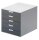 DURABLE Schubladenbox VARICOLOR®  dunkelgrau mit bunten Farblinien 760527, DIN A4 mit 5 Schubladen, 1 St.