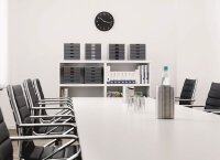 DURABLE Schubladenbox VARICOLOR®  dunkelgrau mit bunten Farblinien 761027, DIN A4 mit 10 Schubladen, 1 St.