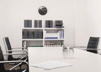 DURABLE Schubladenbox VARICOLOR®  dunkelgrau mit bunten Farblinien 761027, DIN A4 mit 10 Schubladen, 1 St.
