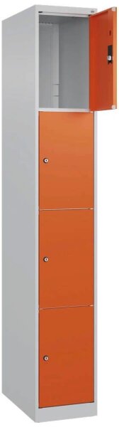 CP Schließfachschrank Classic Plus reinorange 080000-104 S10000, 4 Schließfächer 30,0 x 50,0 x 185,0 cm