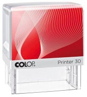 COLOP Textstempel, individualisierbar Printer 30 selbstfärbend schwarz mit Logo, 1 St.