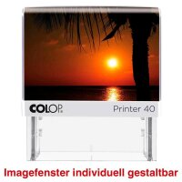 COLOP Textstempel, individualisierbar Printer 40 selbstfärbend schwarz ohne Logo, 1 St.