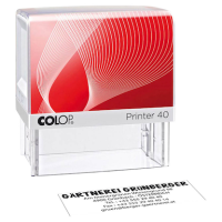 COLOP Textstempel, individualisierbar Printer 40 selbstfärbend schwarz ohne Logo, 1 St.
