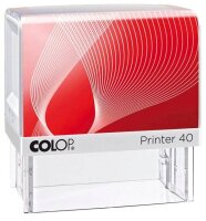 COLOP Textstempel, individualisierbar Printer 40 selbstfärbend schwarz mit Logo, 1 St.