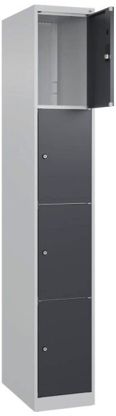 CP Schließfachschrank Classic Plus anthrazitgrau, lichtgrau 080000-104 S10007, 4 Schließfächer 30,0 x 50,0 x 185,0 cm