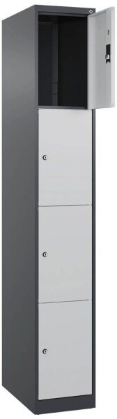 CP Schließfachschrank Classic Plus anthrazitgrau, lichtgrau 080000-104 S10011, 4 Schließfächer 30,0 x 50,0 x 185,0 cm