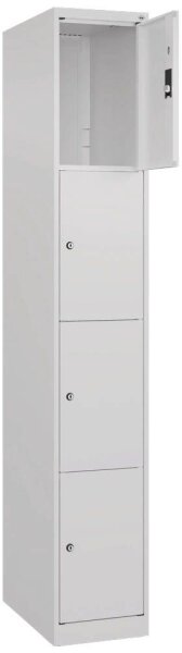 CP Schließfachschrank Classic Plus verkehrsweiß 080000-104 S10012, 4 Schließfächer 30,0 x 50,0 x 185,0 cm