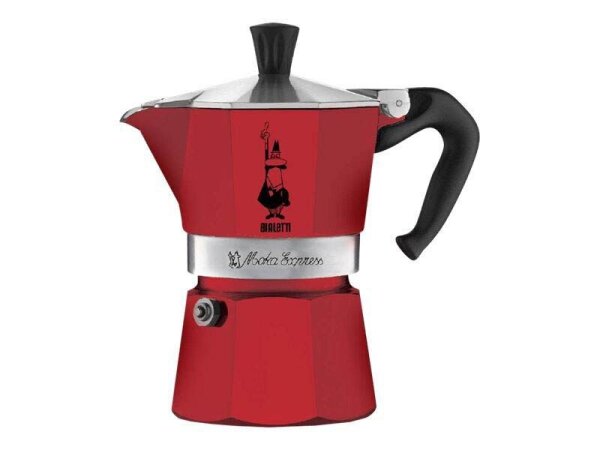 BIALETTI Moka Express 1 Espressokocher rot, 1 Tasse