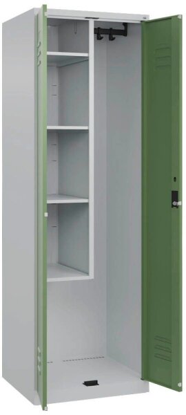 CP Putzmittelschrank Classic Plus 080100-00 S10006 resedagrün, lichtgrau 4 Fachböden 60,0 x 50,0 x 185,0 cm, aufgebaut, 1 St.