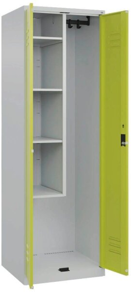 CP Putzmittelschrank Classic Plus 080100-00 S10009 lichtgrau, clowngrün 4 Fachböden 60,0 x 50,0 x 185,0 cm, aufgebaut, 1 St.