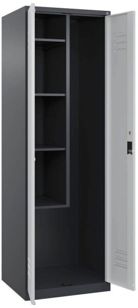 CP Putzmittelschrank Classic Plus 080100-00 S10011 lichtgrau, anthrazitgrau 4 Fachböden 60,0 x 50,0 x 185,0 cm, aufgebaut, 1 St.