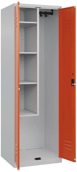 CP Putzmittelschrank Classic Plus 080100-00 S10013 lichtgrau, reinorange 4 Fachböden 60,0 x 50,0 x 185,0 cm, aufgebaut, 1 St.