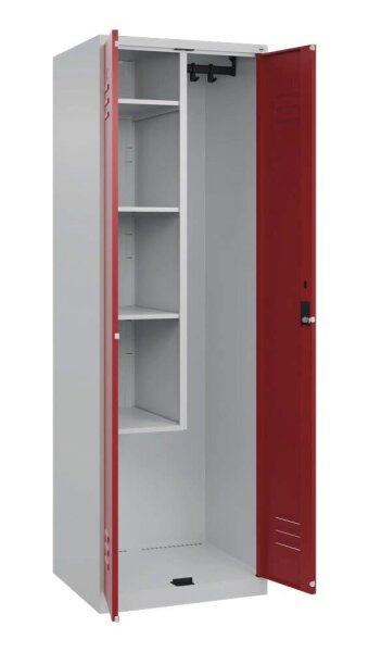 CP Putzmittelschrank Classic Plus 080100-00 S10014 rubinrot, lichtgrau 4 Fachböden 60,0 x 50,0 x 185,0 cm, aufgebaut, 1 St.