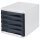 helit Schubladenbox  schwarz H6129998, DIN A4 mit 5 Schubladen, 1 St.