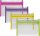 VELOFLEX Reißverschlussbeutel VELOBAG® XXS DIN A5 transparent/pink, lila, grün, gelb 0,3 mm, 4 St.