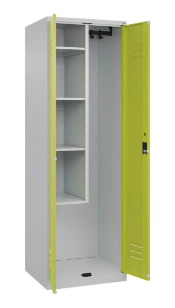 CP Putzmittelschrank Classic Plus 080100-00 S10022 lichtgrau, clowngrün 4 Fachböden 60,0 x 50,0 x 185,0 cm, aufgebaut, 1 St.