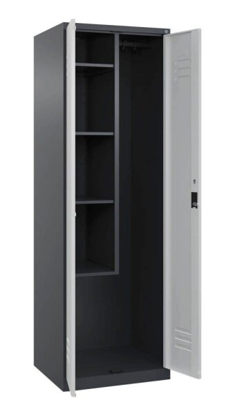 CP Putzmittelschrank Classic Plus 080100-00 S10024 lichtgrau, anthrazitgrau 4 Fachböden 60,0 x 50,0 x 185,0 cm, aufgebaut, 1 St.