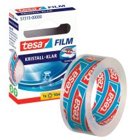 tesa KRISTALL-KLAR Klebefilm transparent 15,0 mm x 10,0 m...