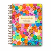 LUMA Notizbuch Wochenplaner Glassteine ca. DIN A5 blanko,...