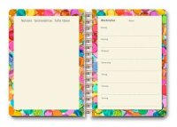 LUMA Notizbuch Wochenplaner Glassteine ca. DIN A5 blanko, mehrfarbig Hardcover 104 Seiten, 1 St.