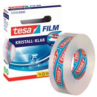 tesa KRISTALL-KLAR Klebefilm transparent 15,0 mm x 33,0 m...