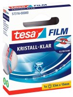 tesa KRISTALL-KLAR Klebefilm transparent 15,0 mm x 33,0 m...