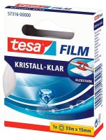 tesa KRISTALL-KLAR Klebefilm transparent 15,0 mm x 33,0 m 1 Rolle