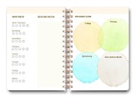 LUMA Notizbuch MyJourney Tageszielbuch Wildblumen DIN A5 blanko, mehrfarbig Hardcover 100 Seiten, 1 St.