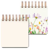 LUMA Notizbuch Mini Blumen ca. DIN A6 blanko, mehrfarbig...