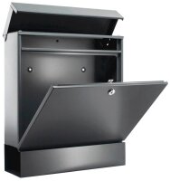 BURG WÄCHTER Briefkasten SEATTLE 848 42030 anthrazit mit Zeitungsfach