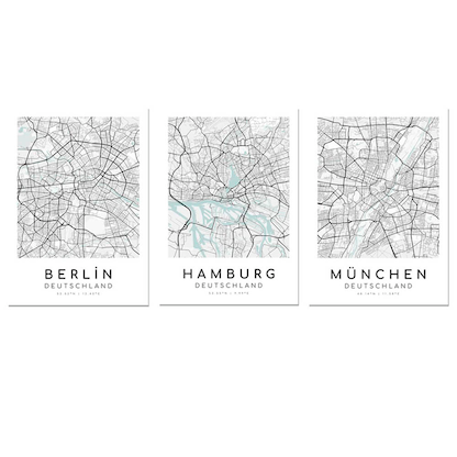 LUMA Poster-Set Stadtplan, Karton