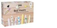 KREUL Bee Happy Kerzenstifte farbsortiert, 6 St.