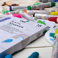 KREUL Junior Stoffmalfarbe farbsortiert, 18 St.