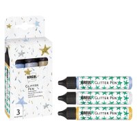 KREUL Glitter Pen Bastelfarben-Set farbsortiert, 3 St.