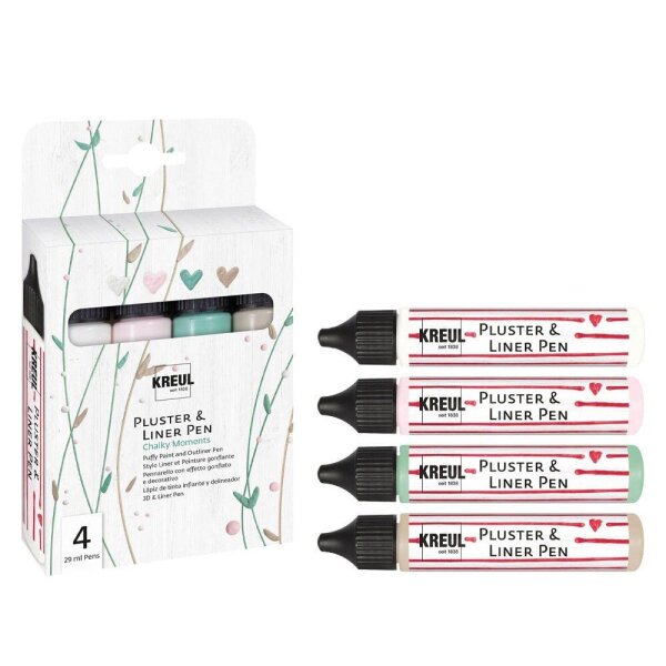 KREUL Chalky Moments Pluster-Pen farbsortiert, 4 St.