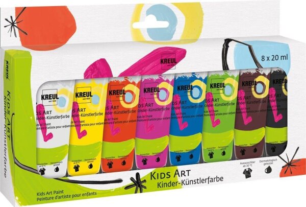 KREUL Kids Art Kindermalfarben farbsortiert, 8 St.