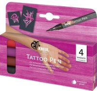 KREUL Tribals Tattoostifte farbsortiert 0,5 mm, 4 St.