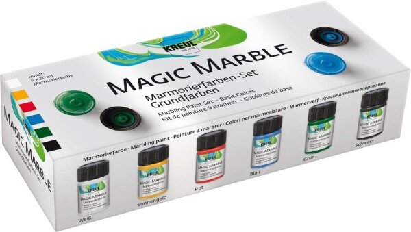 KREUL Magic Marble Marmorierfarben farbsortiert 6 x 20,0 ml, 6 St.