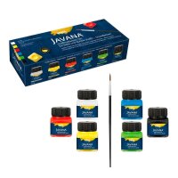 KREUL Javana Opak Stoffmalfarbe farbsortiert 6 x 20 ml, 6 St.