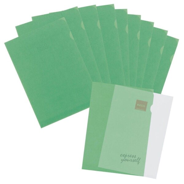 ELCO Sichthüllen Ordo transparent DIN A4 grün glatt 80 g/qm, 10 St.